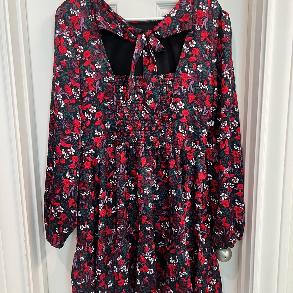 Draper‎ James Red and Black Ruffled Tiered Maxi Dress - Picture 4 of 5
